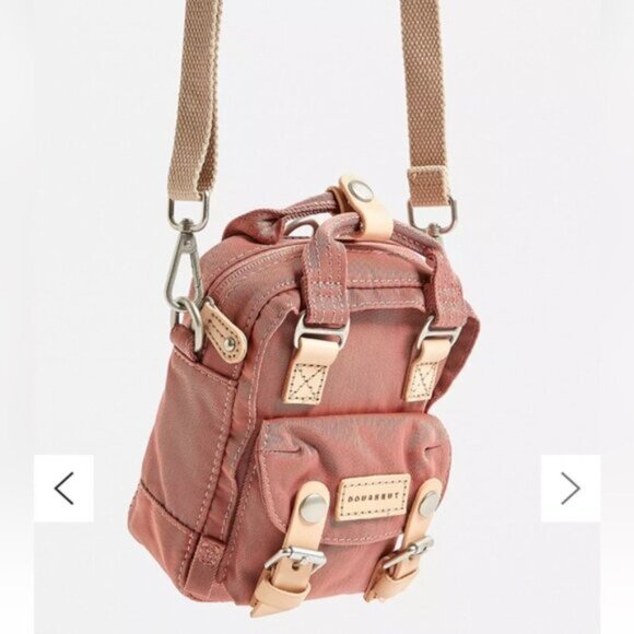 Doughnut NEW Macaroon Tiny Reborn Leather Trim Backpack Crossbody Bag Recycled - Picture 14 of 16